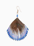 Серьги «Павлин», 5×8 см, синие - Фото 4