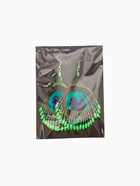 Серьги «Павлин», 5×8 см, зелёные - Фото 6