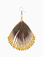 Серьги «Павлин», 5×8 см, жёлтые - Фото 4