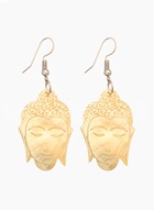 Серьги «Будда», 5.5×2 см, ракушка - Фото 1