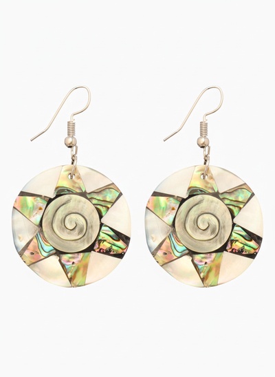 Серьги «Морское сокровище», 5×3 см, ракушка