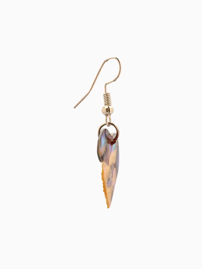 Серьги «Сердце моря», 5.5×2 см, ракушка