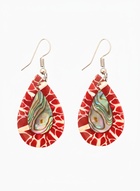 Серьги «Капельки», 5.5×2 см, ракушка, красные - Фото 2