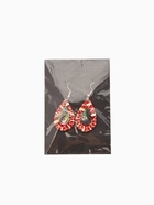 Серьги "Капельки" ракушка 5,5х2 см, цв. красный - Фото 6
