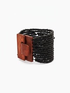 Браслет плетёный, 20×5 см, чёрный - Фото 2