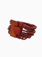 Браслет плетёный, 20×5 см, коричневый - Фото 3