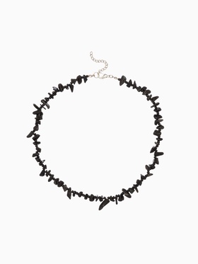 Ожерелье 20 см, цв. чёрно-серый