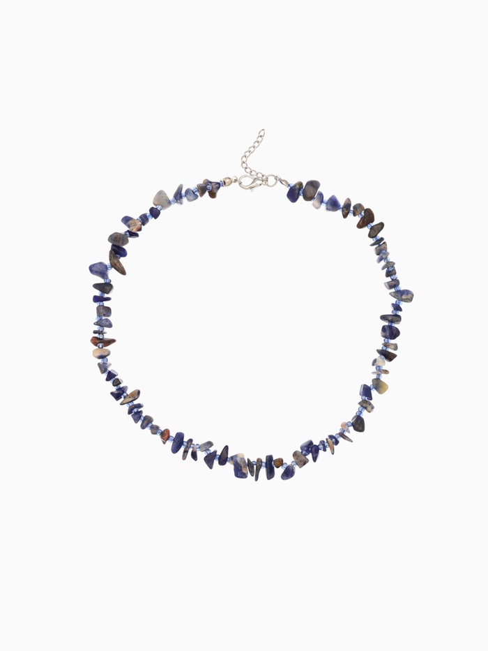 Ожерелье из камня, 45 см, синее - Фото 1