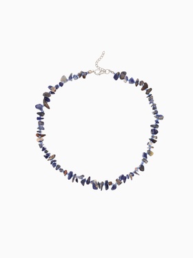 Ожерелье из камня, 45 см, синее