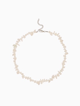 Ожерелье из камня, 45 см, белое