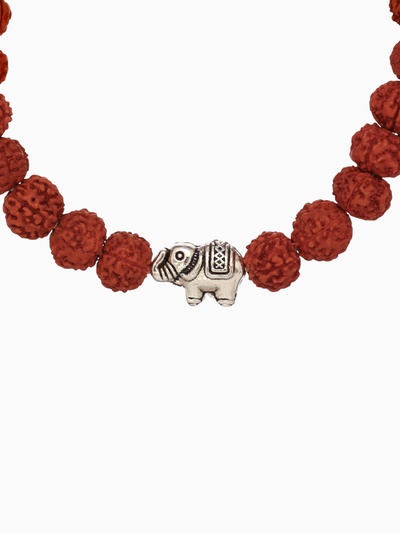 Браслет «Слоник», рудракша, длина 18 см