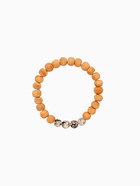 Браслет из сандалового дерева с агатом, длина 18 см, чёрный - Фото 1