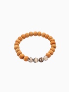 Браслет из сандалового дерева с агатом, длина 18 см, чёрный - Фото 2