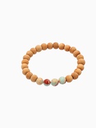 Браслет из сандалового дерева с агатом, длина 18 см, голубой - Фото 2