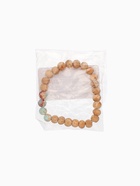 Браслет из сандалового дерева с агатом, длина 18 см, голубой - Фото 4