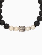 Браслет «Будда», длина 18 см, жемчуг, лава - Фото 3