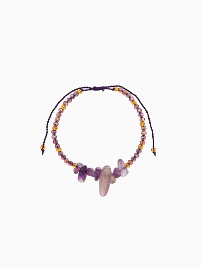 Браслет, длина 16 см, сиреневый, сиреневый