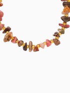 Браслет, длина 16 см, розовый, золотой - фото 59846744