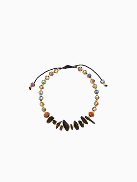 Браслет, длина 16 см, цв. разноцветный, перламутр