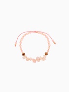 Браслет, длина 16 см, розовый, золотой - Фото 1