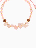 Браслет, длина 16 см, розовый, золотой - Фото 2