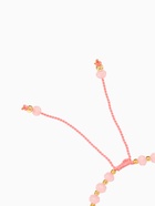 Браслет, длина 16 см, розовый, золотой - Фото 3