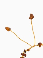 Браслет, длина 16 см, коричневый, золотой - Фото 3