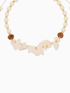 Браслет, длина 16 см, белый, золотой - Фото 2