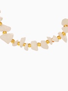 Браслет, длина 16 см, белый, золотой - Фото 2