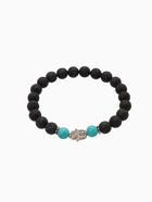 Браслет "Хамса" камень пирит, лава, длина 18 см, цв. чёрный, бирюзовый - фото 809285398 Браслет "Хамса" камень пирит, лава, длина 18 см, цв. чёрный, бирюзовый - фото 809285398