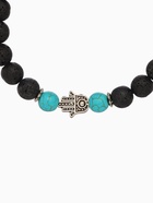 Браслет "Хамса" камень пирит, лава, длина 18 см, цв. чёрный, бирюзовый - фото 809285399 Браслет "Хамса" камень пирит, лава, длина 18 см, цв. чёрный, бирюзовый - фото 809285399