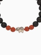 Браслет "Слоник" лава, рудракша, длина 18 см, цв. чёрный, коричневый - фото 59410672 Браслет "Слоник" лава, рудракша, длина 18 см, цв. чёрный, коричневый - фото 59410672