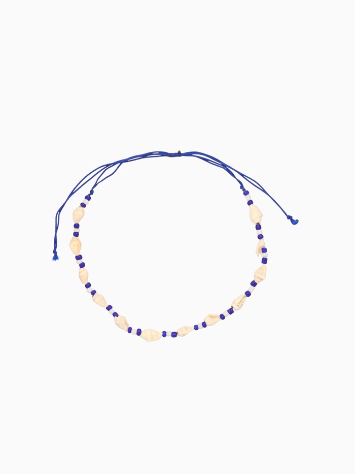 Браслет на ногу «Анклет», длина 20 см, белый, синий - Фото 1
