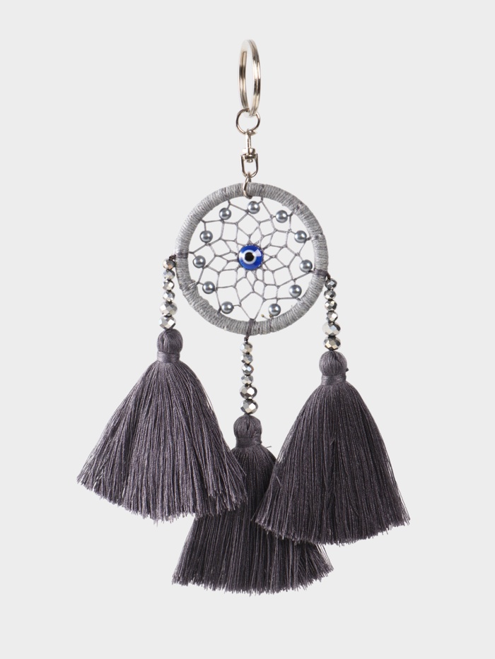 Брелок «Ловец снов», 17 см, серый