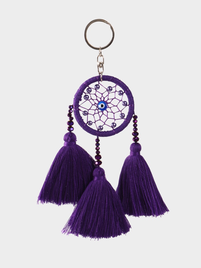 Брелок «Ловец снов», 17 см, фиолетовый