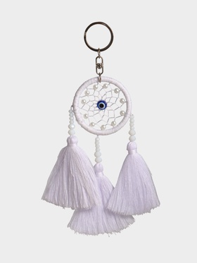 Брелок "Ловец снов" 17 см, цв. белый