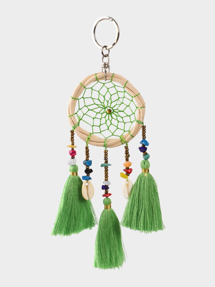 Брелок «Ловец снов», 17 см, зелёный