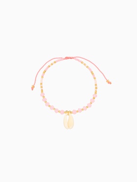 Браслет "Лила" длина 16 см, цв. розовый, золотистый