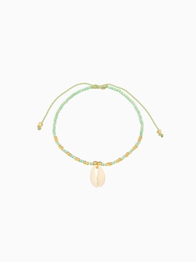 Браслет "Виколия" длина 16 см, цв. бирюзовый, золотистый