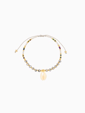 Браслет "Лила" длина 16 см, цв. серый, золотистый