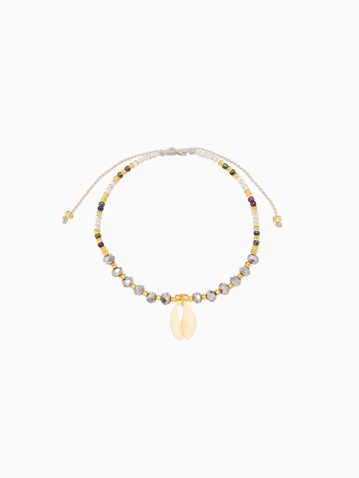 Браслет «Лила», длина 16 см, серый, золотистый - Фото 1