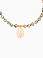 Браслет «Лила», длина 16 см, серый, золотистый - Фото 2