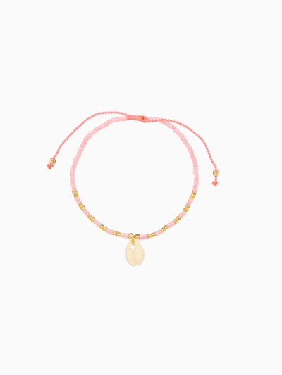 Браслет «Виколия», длина 16 см, розовый, золотистый