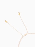 Браслет "Виколия" длина 16 см, цв. белый, золотистый - фото 59410809