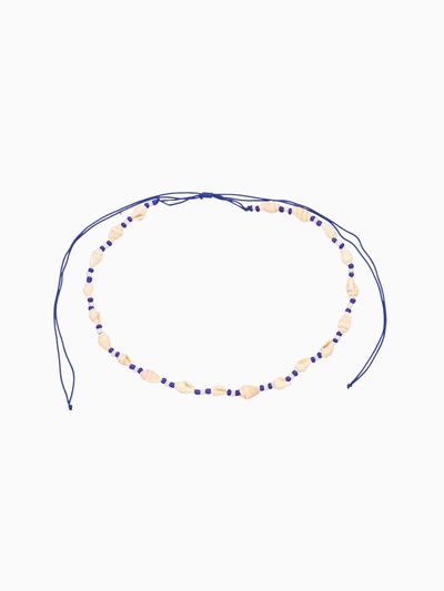 Ожерелье с ракушками «Халия», длина 35 см, синее