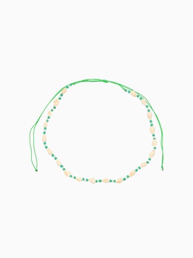Ожерелье "Халия" длина 35 см, цв. зелёный