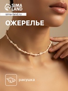 Ожерелье с ракушками «Халия», длина 35 см, белое - Фото 1