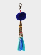 Брелок плетеный, 22 см, цв. синий - фото 59410856