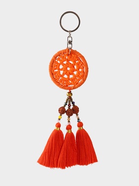 Брелок "Ловец снов" 19 см, цв. оранжевый