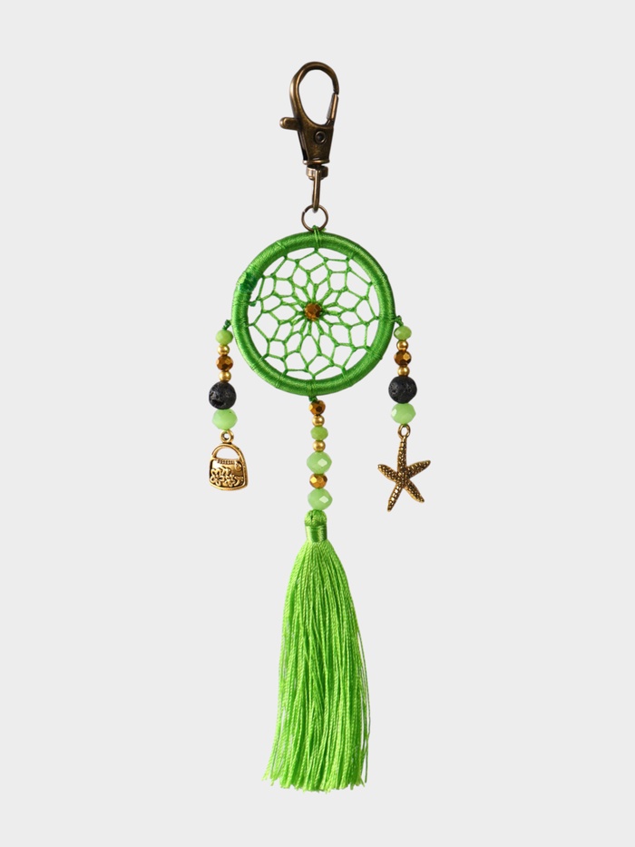 Брелок ловец снов, 17 см, зелёный